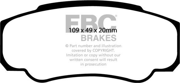 EBC Brakes DP1378 - Гальмівні колодки, дискові гальма autocars.com.ua