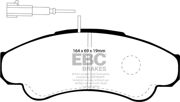 EBC Brakes DP1379 - Гальмівні колодки, дискові гальма autocars.com.ua