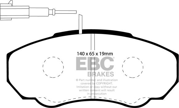 EBC Brakes DP1380 - Гальмівні колодки, дискові гальма autocars.com.ua