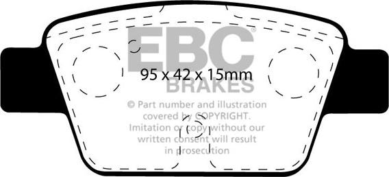 EBC Brakes DP1381 - Гальмівні колодки, дискові гальма autocars.com.ua