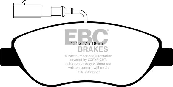 EBC Brakes DP1382/2 - Гальмівні колодки, дискові гальма autocars.com.ua