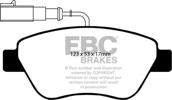 EBC Brakes DP1384 - Гальмівні колодки, дискові гальма autocars.com.ua