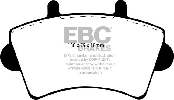 EBC Brakes DP1386 - Гальмівні колодки, дискові гальма autocars.com.ua