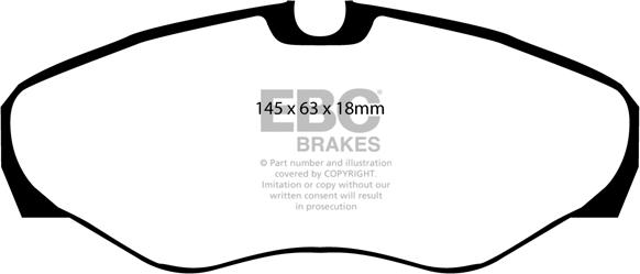 EBC Brakes DP1393 - Гальмівні колодки, дискові гальма autocars.com.ua