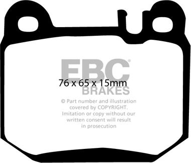 EBC Brakes DP1395 - Гальмівні колодки, дискові гальма autocars.com.ua