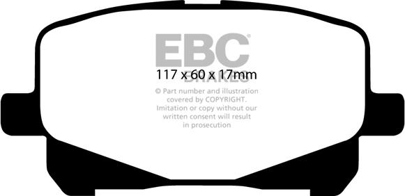 EBC Brakes DP1399 - Тормозные колодки, дисковые, комплект avtokuzovplus.com.ua