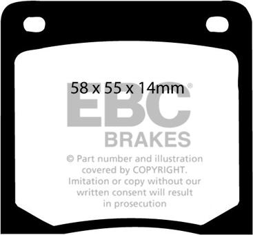 EBC Brakes DP139 - Гальмівні колодки, дискові гальма autocars.com.ua