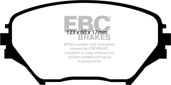 EBC Brakes DP1402 - Гальмівні колодки, дискові гальма autocars.com.ua
