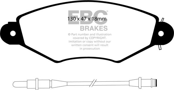 EBC Brakes DP21406 - Гальмівні колодки, дискові гальма autocars.com.ua