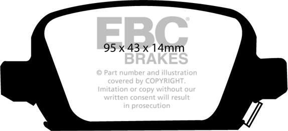 EBC Brakes DP1410 - Гальмівні колодки, дискові гальма autocars.com.ua