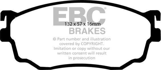 EBC Brakes DP1411 - Гальмівні колодки, дискові гальма autocars.com.ua