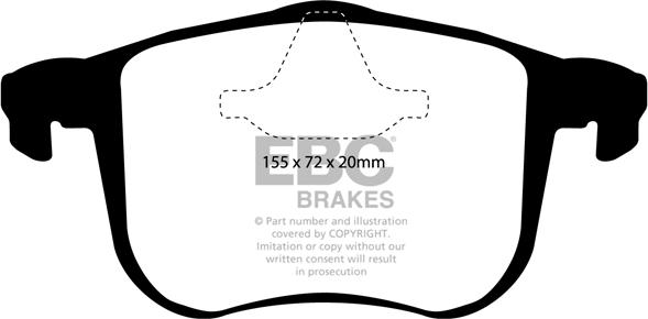 EBC Brakes DP1416 - Гальмівні колодки, дискові гальма autocars.com.ua