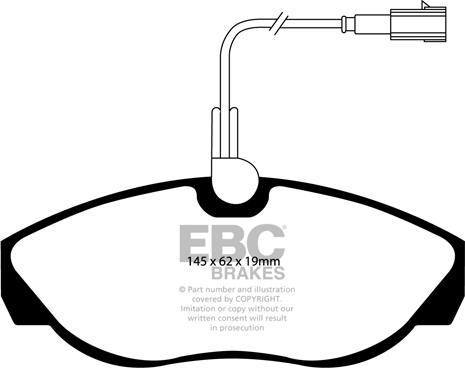 EBC Brakes DP1417 - Гальмівні колодки, дискові гальма autocars.com.ua