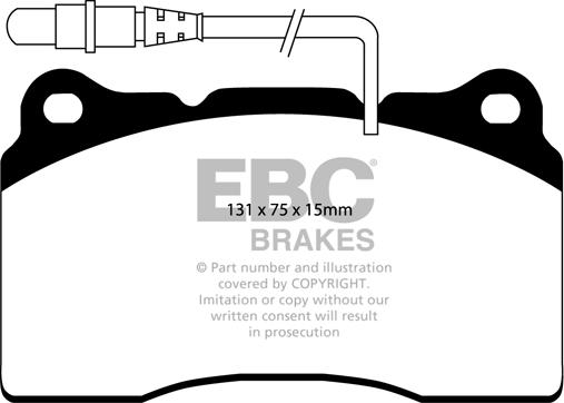 EBC Brakes DP1419 - Тормозные колодки, дисковые, комплект avtokuzovplus.com.ua