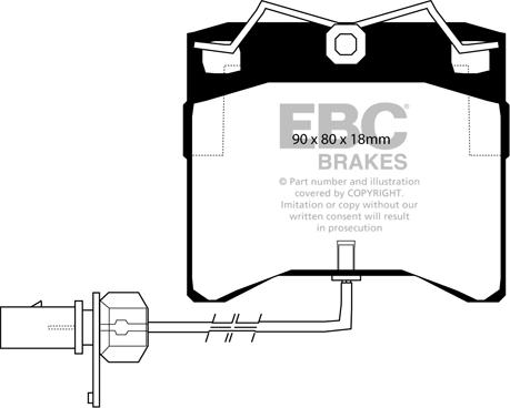 EBC Brakes DP1429 - Гальмівні колодки, дискові гальма autocars.com.ua