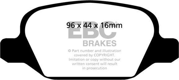 EBC Brakes DP1430 - Гальмівні колодки, дискові гальма autocars.com.ua