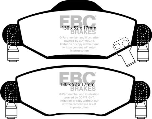 EBC Brakes DP1446 - Гальмівні колодки, дискові гальма autocars.com.ua