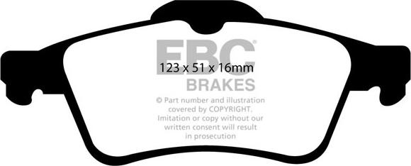 EBC Brakes DP1448 - Гальмівні колодки, дискові гальма autocars.com.ua