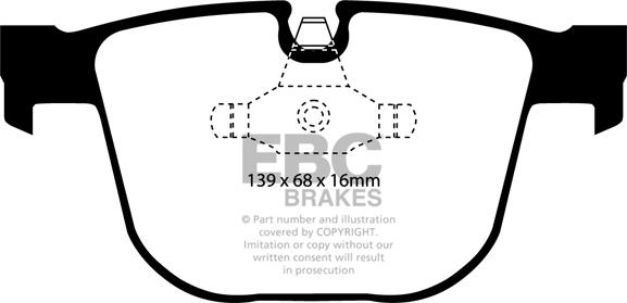 EBC Brakes DP41451R - Гальмівні колодки, дискові гальма autocars.com.ua