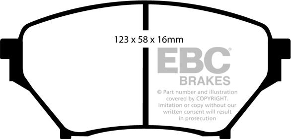 EBC Brakes DP21452 - Тормозные колодки, дисковые, комплект avtokuzovplus.com.ua