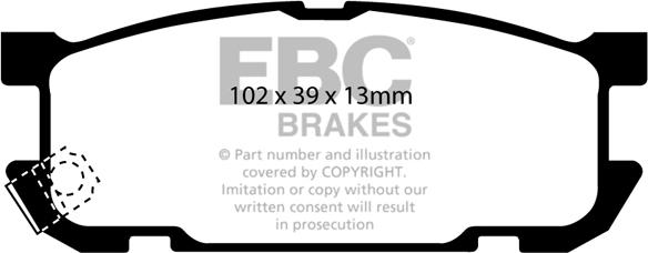 EBC Brakes DP1453 - Тормозные колодки, дисковые, комплект avtokuzovplus.com.ua