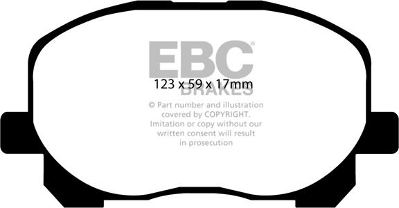 EBC Brakes DP1455 - Тормозные колодки, дисковые, комплект avtokuzovplus.com.ua