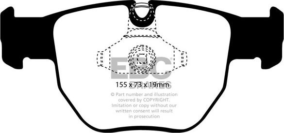 EBC Brakes DP61463 - Гальмівні колодки, дискові гальма autocars.com.ua