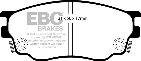 EBC Brakes DP1464 - Тормозные колодки, дисковые, комплект avtokuzovplus.com.ua