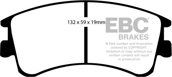 EBC Brakes DP1465 - Гальмівні колодки, дискові гальма autocars.com.ua