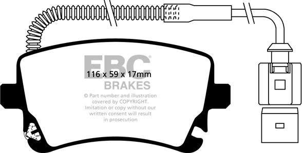 EBC Brakes DP81470RP1 - Комплект высокоэффективных тормозных колодок avtokuzovplus.com.ua