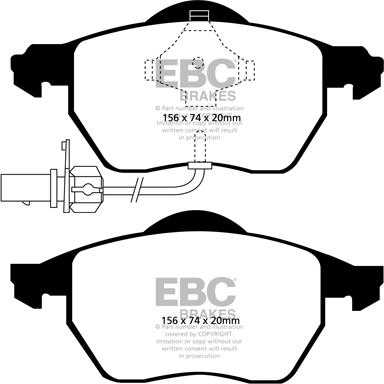 EBC Brakes DP21483 - Гальмівні колодки, дискові гальма autocars.com.ua