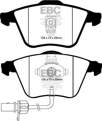 EBC Brakes DP21510 - Гальмівні колодки, дискові гальма autocars.com.ua