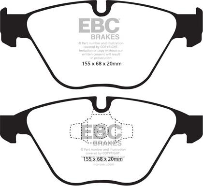 EBC Brakes DP21512 - Гальмівні колодки, дискові гальма autocars.com.ua