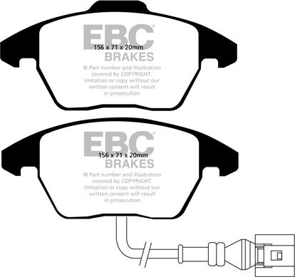 EBC Brakes DP81517RP1 - Комплект високоефективних гальмівних колодок autocars.com.ua