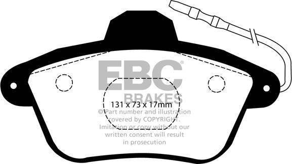 EBC Brakes DP1526 - Тормозные колодки, дисковые, комплект avtokuzovplus.com.ua