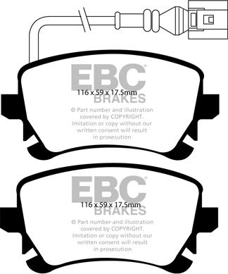 EBC Brakes DP1534 - Гальмівні колодки, дискові гальма autocars.com.ua