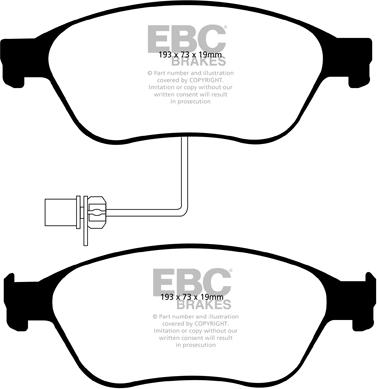EBC Brakes DP21535 - Гальмівні колодки, дискові гальма autocars.com.ua