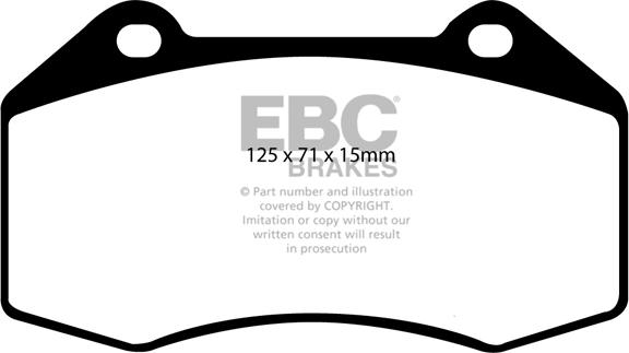 EBC Brakes DP81539RP1 - Комплект високоефективних гальмівних колодок autocars.com.ua