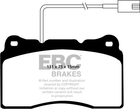 EBC Brakes DP31540C - Тормозные колодки, дисковые, комплект avtokuzovplus.com.ua