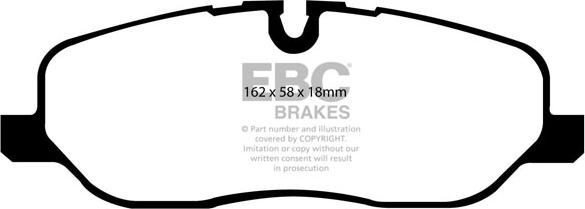 EBC Brakes DP1541 - Гальмівні колодки, дискові гальма autocars.com.ua