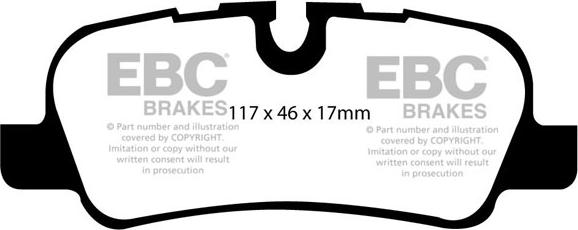 EBC Brakes DP1542 - Гальмівні колодки, дискові гальма autocars.com.ua
