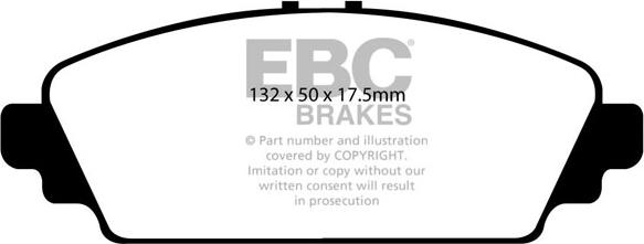 EBC Brakes DP1544 - Тормозные колодки, дисковые, комплект avtokuzovplus.com.ua