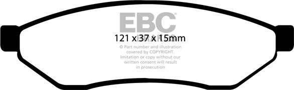 EBC Brakes DP1546 - Гальмівні колодки, дискові гальма autocars.com.ua