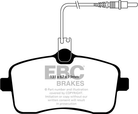 EBC Brakes DP1549 - Гальмівні колодки, дискові гальма autocars.com.ua