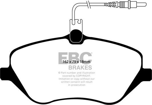 EBC Brakes DP1550 - Гальмівні колодки, дискові гальма autocars.com.ua