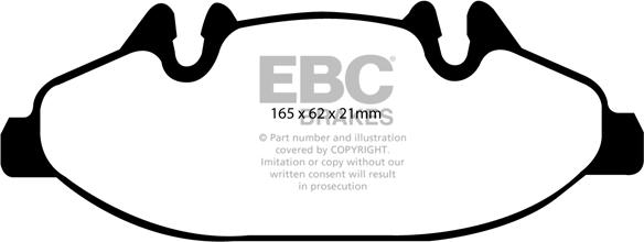 EBC Brakes DP21553 - Гальмівні колодки, дискові гальма autocars.com.ua