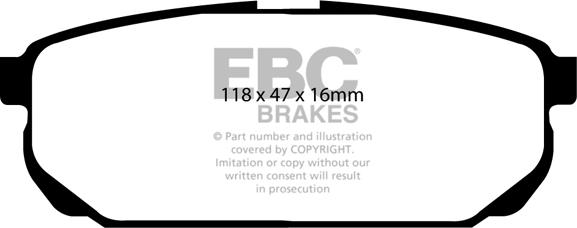 EBC Brakes DP1559 - Гальмівні колодки, дискові гальма autocars.com.ua