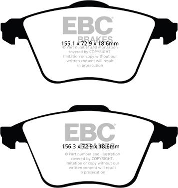 EBC Brakes DP91574 - Гальмівні колодки, дискові гальма autocars.com.ua