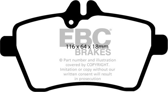 EBC Brakes DP1579 - Гальмівні колодки, дискові гальма autocars.com.ua