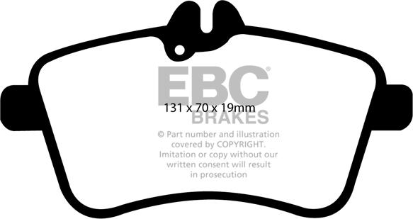 EBC Brakes DP1580 - Гальмівні колодки, дискові гальма autocars.com.ua